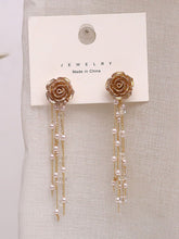Fashion Floral Tasseled Long Earrings